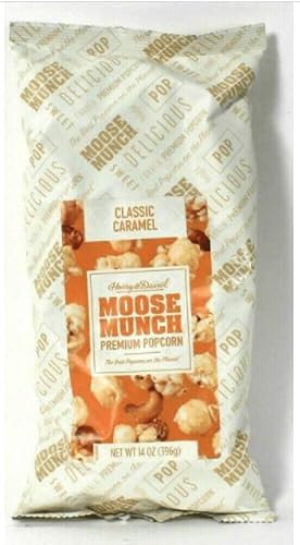 Harry and David Gourmet Moose Munch Classic Caramel Premium Popcorn with Almonds and Cashews14 Oz.