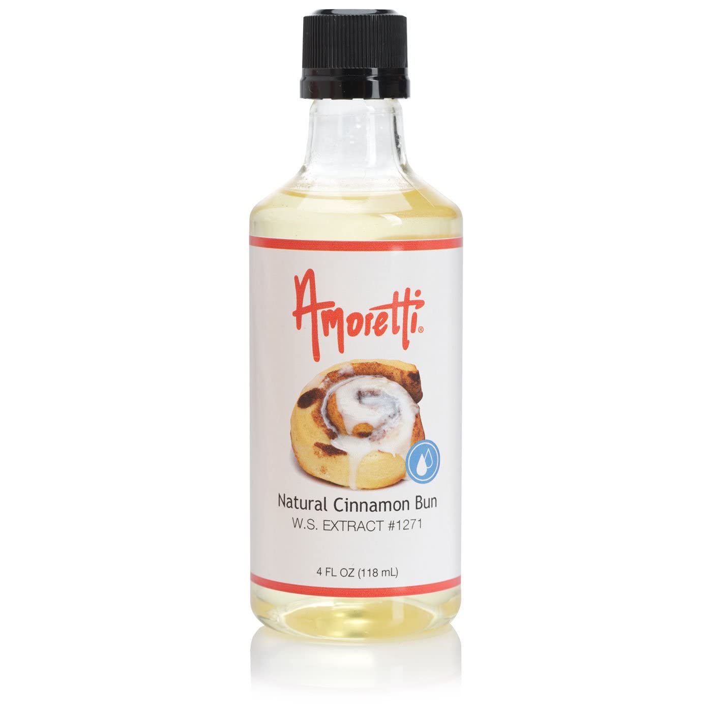 Amoretti - Natural Cinnamon Bun Extract Water Soluble 2 oz - Highly Concentrated & Perfect For Pastry, Savory, Brewing, and more, Preservative Free