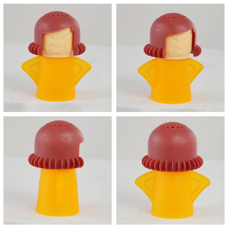 AUPLEX 5 PCS Angry Mama Microwave Cleaners & Cool Mama Fridge Odor Absorber, High temperature Steamer Cleaning Equipments, Refrigerator Moisture