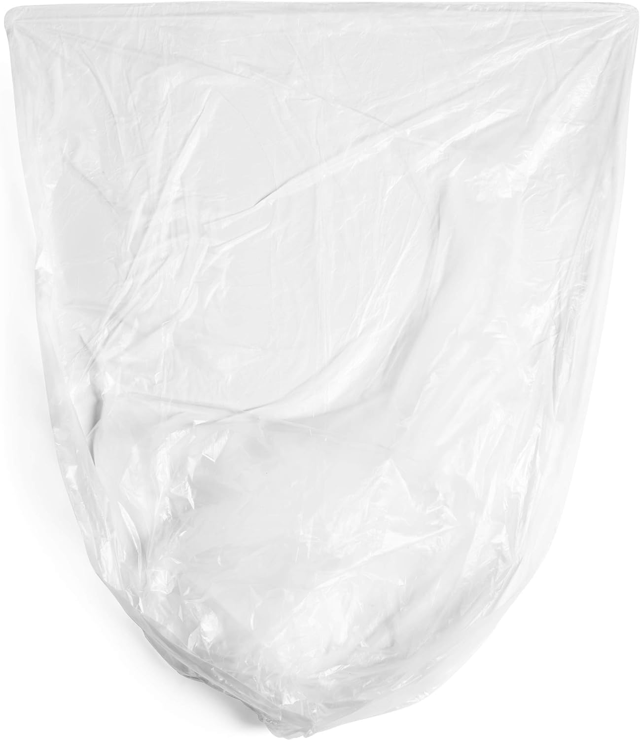 Aluf Plastics High Density Trash Bags, 16 Gallon, 1000 Count, 8 Micron (eq), 24" x 33", Clear, for Bathroom, Office, Industrial, Commercial