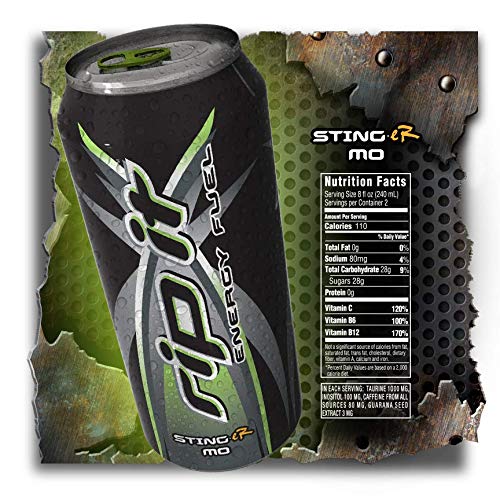 Rip It Energy Drinks Tribute Editions (Stinger, 12 Cans)