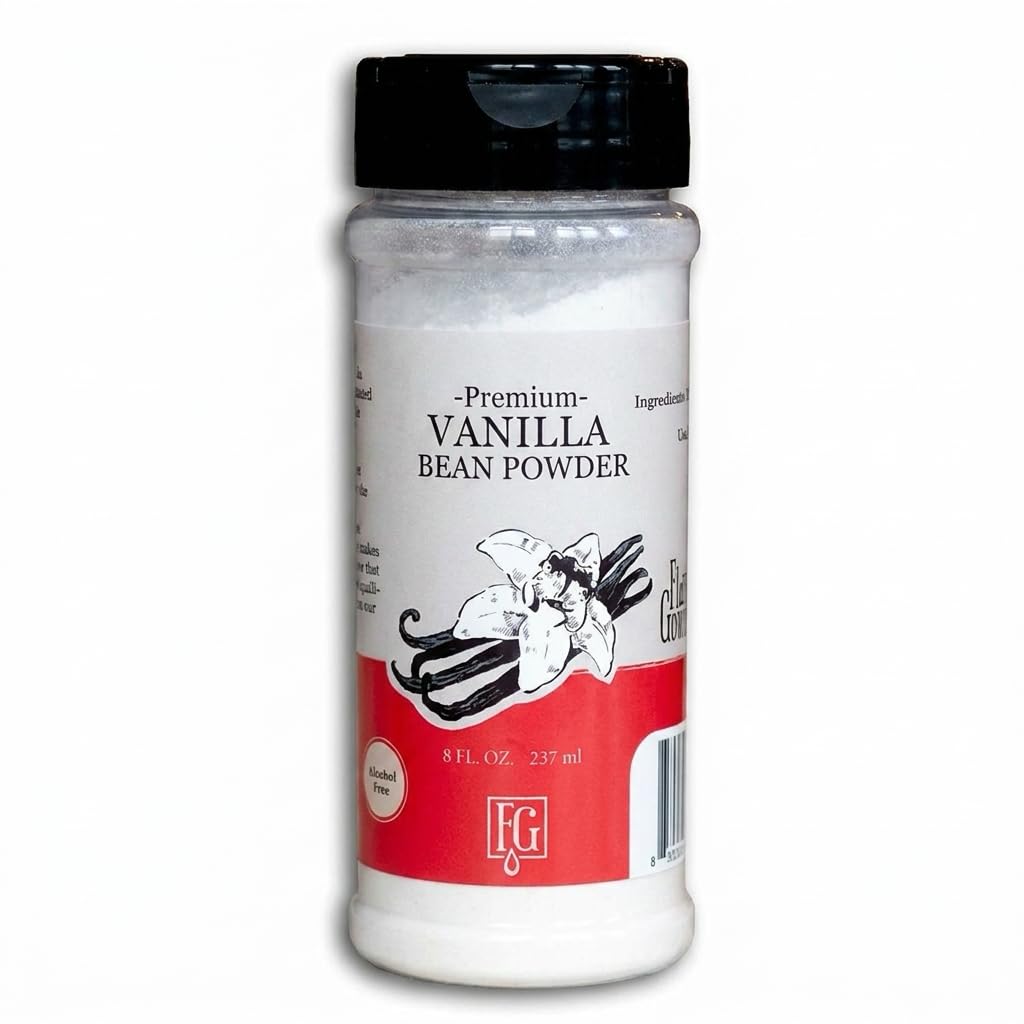 Flavors Gourmet Premium Vanilla Bean Powder - 8 oz - Baking Ingredient, Smoothie Enhancer & Coffee Flavoring - Alcohol-Free Vanilla Flavoring - Pure