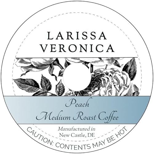 Peach Medium Roast Coffee (Single Serve K-Cup Pods) (Gourmet, Naturally Flavored, Whole Coffee Beans) (12 pods, ZIN: 573960)