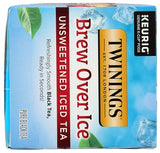 Twinings Brew Over Ice Unsweetened Black Iced Tea K-Cup Pods for Keurig, Caffeinated - 12 Count