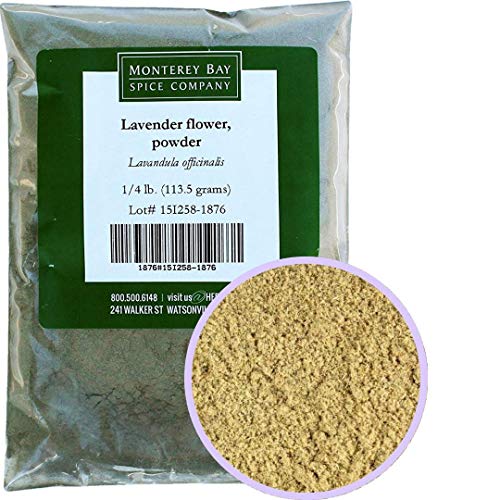 Lavender Flower Powder, by Herb Co, Lavandula x Intermedia, from USA, Kosher, for Baking, Tea, Soaps, Salves, Body Powders & Facial Masks, 1/4 lb