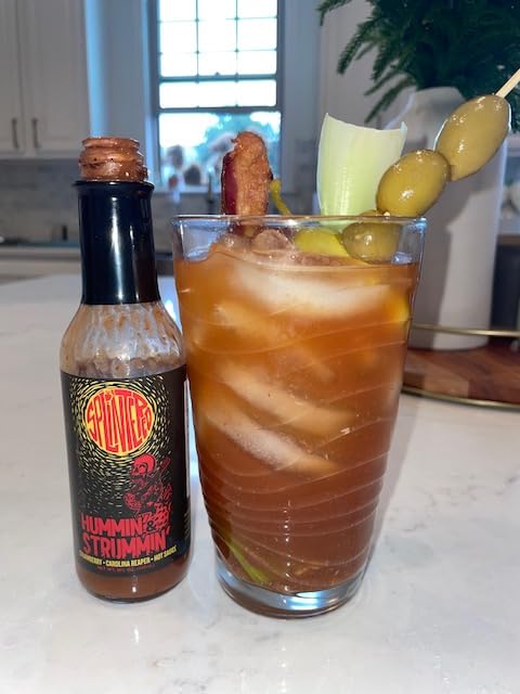 Splintered Sauce Hummin' & Strummin' Hot Sauce - Carolina Reaper and Strawberry - Vegetarian - 5 Oz- Perfect for Salad Dressings, BBQ, Desserts, Gift
