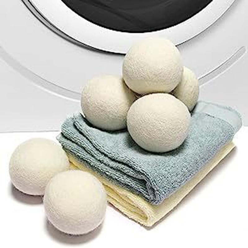 Wool Dryer Balls-Wool Balls Replaces Dryer Sheets-Wool Balls for Dryer-Laundry Balls for Dryer-Machine Anti Winding Shortens(Pack of 4)