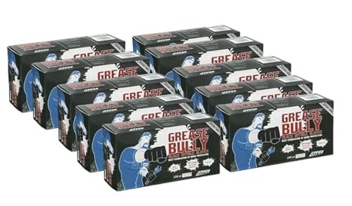 DENCO DISTRIBUTING, INC. Grease Bully Nitrile Gloves - 6MIL - Large - Black - Powder & Latex Free - 1000 Count - 10 Boxes (Large)