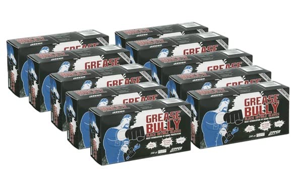 DENCO DISTRIBUTING, INC. Grease Bully Nitrile Gloves - 6MIL - Large - Black - Powder & Latex Free - 1000 Count - 10 Boxes (Large)