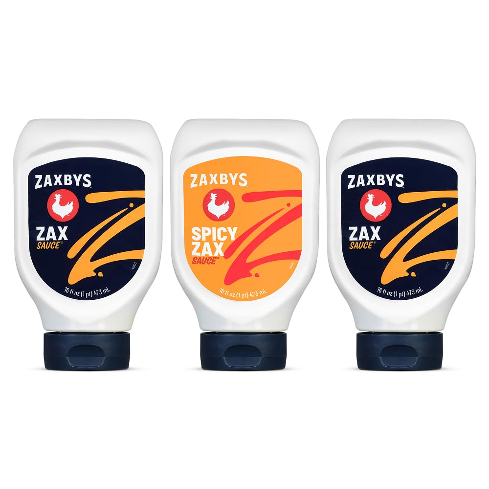 Zaxbys Zax & Spicy Hot Zax Sauce - Special Dipping Sauce for Chicken, Burgers, French Fry, Wings, Sandwich, & More, Creamy Aioli with Pepper & Heat