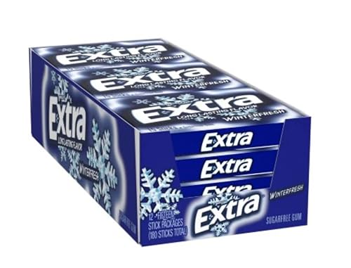 Wrigley's Winterfresh Extra Long Lasting Flavor Chewing Gum 12 Count (Pack of 15)