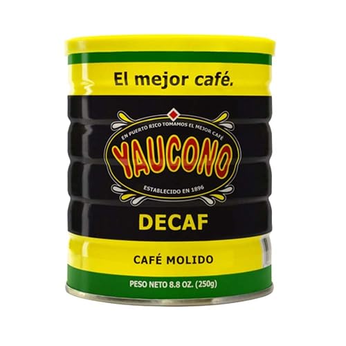 Yaucono Decaf Ground Coffee 8.8 Ounce Canister (Pack of 1)
