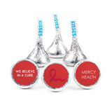 324ct Custom Red Ribbon Multiple Myeloma Cancer Awareness Kiss Stickers