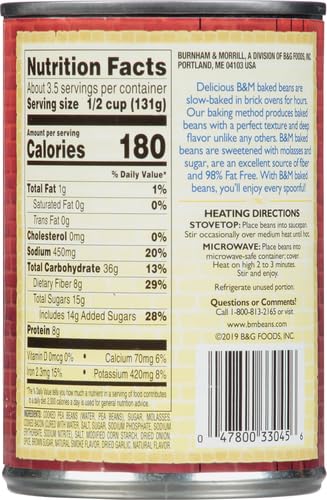 B&M Baked Beans, Bacon & Onion, 16 Ounce (Pack of 12)
