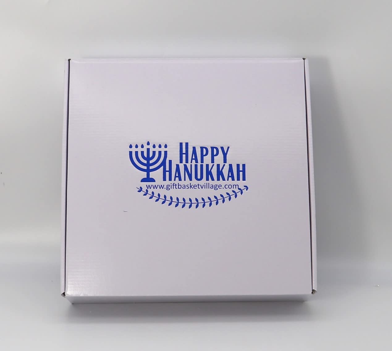 Gift Basket Village - A Happy Hanukkah - Deluxe Gourmet Chocolate, Cheese, Cookies & More - Festival of Lights Holiday Gift Basket for Family