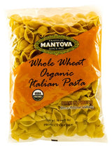 Mantova Whole Wheat Organic Italian Pasta Shells (Pack of 6) - Whole Wheat Pasta Made with All Organic Ingredients Non-GMO