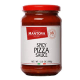 Mantova Italian Spicy Pizza Sauce, 12.5 oz (Pack of 2) - Gluten-Free, All-Natural Ingredients, Authentic Product of Italy, No Added Sugars, Perfect
