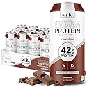 Slate Milk - Ultra Protein Shake - Chocolate - 42g Protein, 1g Sugar, 190 Calories, 2g Net Carbs - Lactose Free, No Added Sugar - Made with Ultra