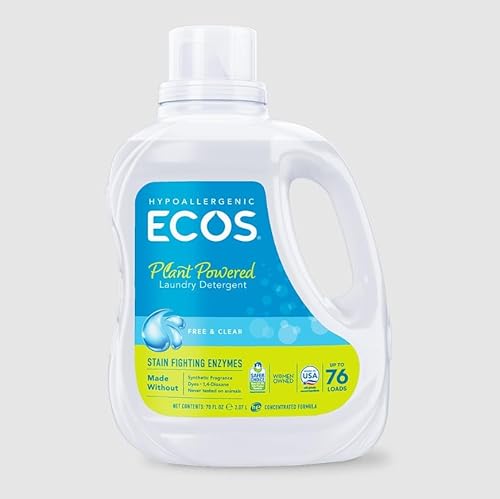 ECOS LNDRY DET FREE&CLR (4 X 70 OZ)