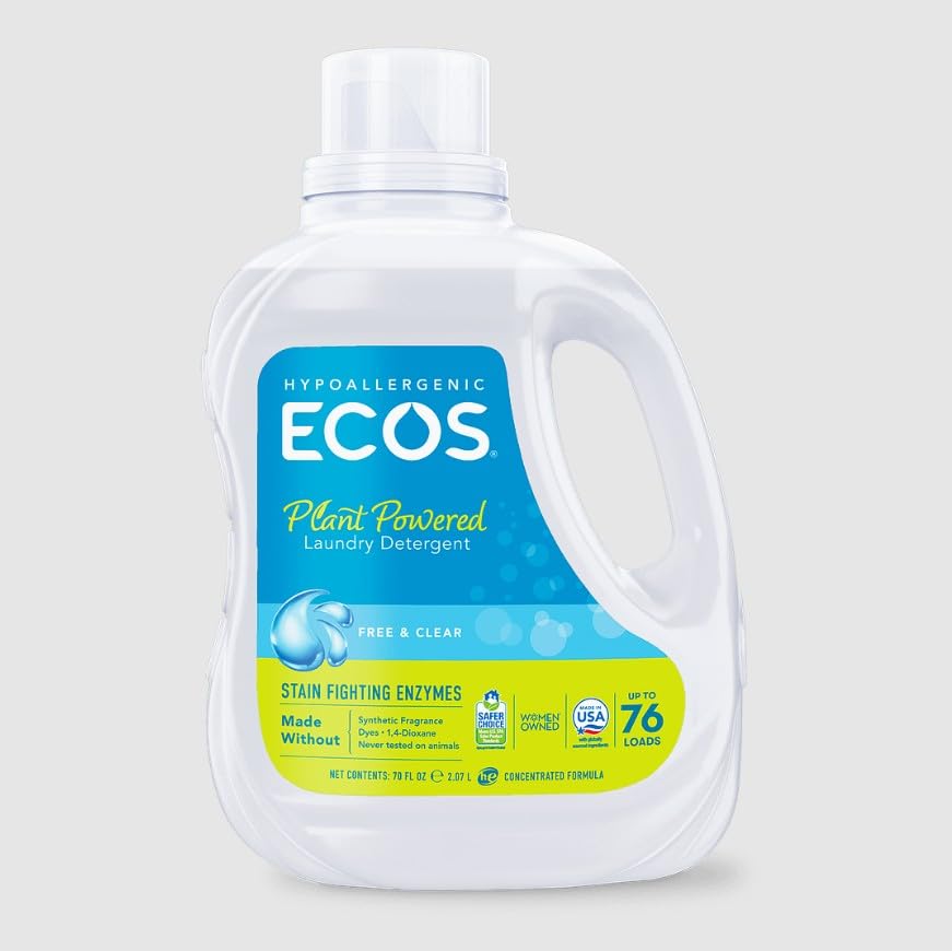 ECOS LNDRY DET FREE&CLR (4 X 70 OZ)