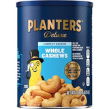 PLANTERS Deluxe Lightly Salted Cashews, Party Snacks, Plant-Based Protein, Quick Snack for Adults, After School Snack, Flavored with Sea Salt, Kosher
