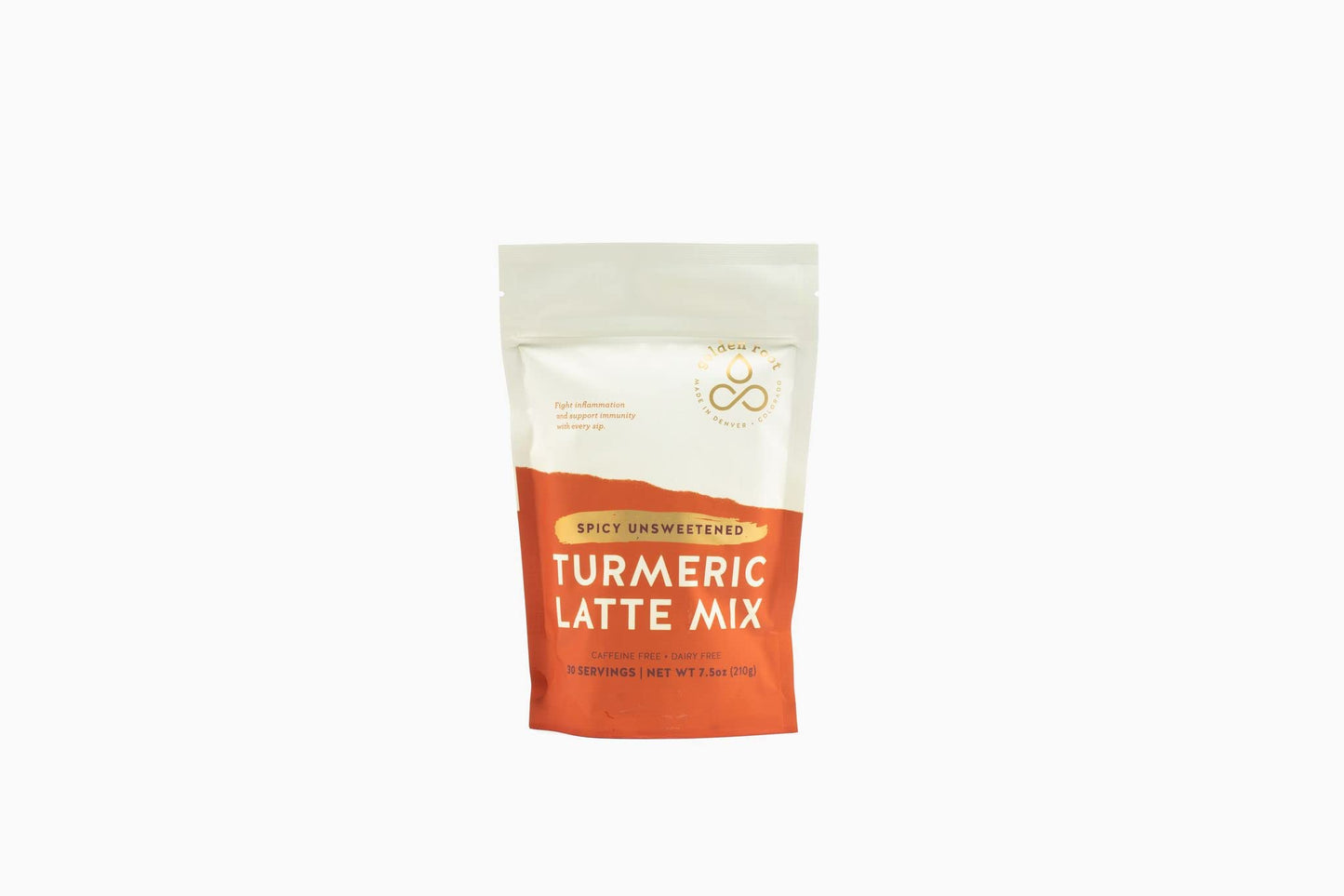 Golden Root Spicy - Spicy Unsweetened Turmeric Latte Superfood - Turmeric Golden Milk Powdered Mix - 30 serving