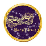 80ct Mardi Gras Candy Chocolate Coins Party Favors - Golden Elegance