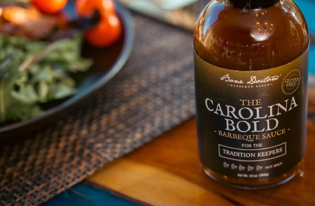 Bone Doctors' BBQ Sauce - Carolina Bold - 15oz. - Award Winning Smokehouse Flavor - Gluten Free