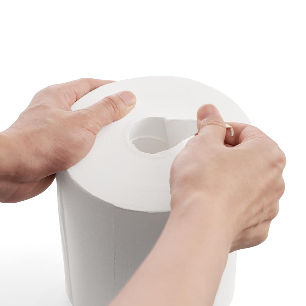 EZ-Pull Premium 2ply+ Centerpull Centerfeed Paper Hand Towels, FSC certified white, 6 rolls x 600 sheets, P2C600