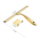 10inch Water Cleaning Squeegee for Bathroom Car or Kitchen Top Stainless with Silicon Rubber 3 Choice (Gold)