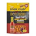 Snak Club x Hot Ones Honey Roasted Peanuts, Tangy Chili, Spicy Nuts, Inspired by Hot Ones, Vegan Snack, 14 oz Resealable Bag