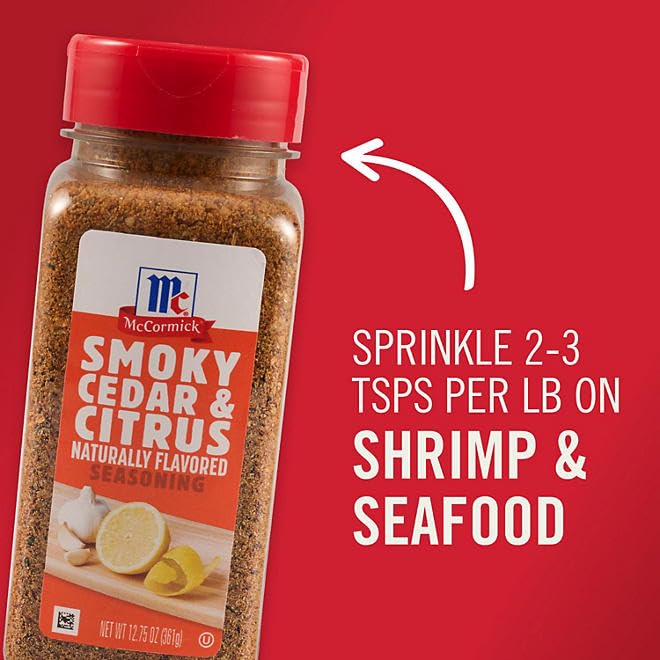 McCormick Smoky Cedar & Citrus Seasoning for Salmon, Shrimp, Chicken, 12.75 Ounce