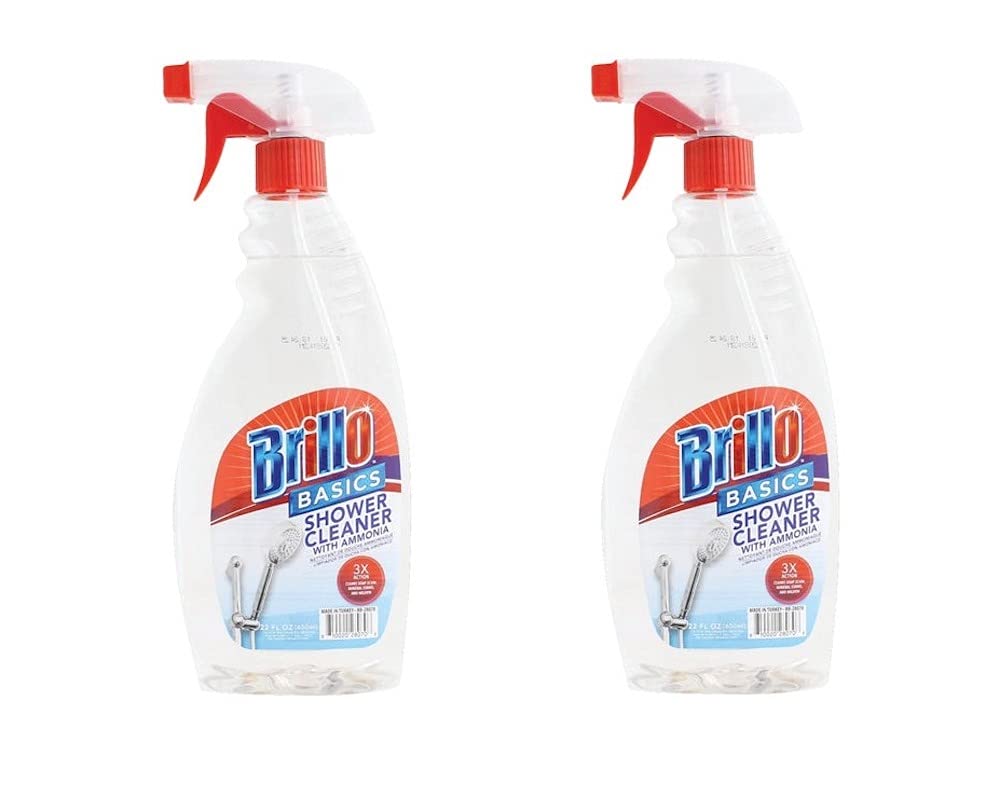 Brillo Basics Shower Cleaner 22oz Trigger With Ammonia (Package May Vary) Pack of 2