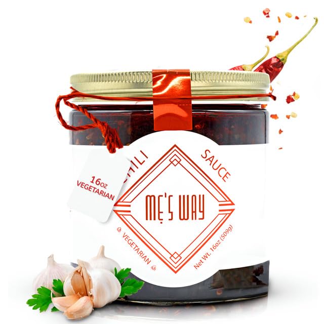 Handmade Vietnamese Chili Sauce 16oz - Vegetarian Flavor - Authentic Vietnamese Chili Paste & Crisp - Perfectly Balanced with Spice, Sweetness