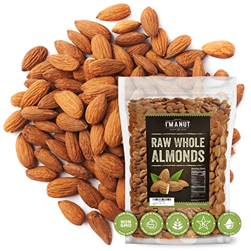 Raw California Almonds 16 oz (1 lb) | Natural | Whole | Batch Tested Gluten & Peanut Free | No PPO | Non-GMO | No Herbicide | Healthy Protein boost |