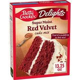 Betty Crocker Delights Super Moist Red Velvet Cake Mix 13.25 oz (Pack of 2)