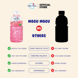 Mogu Mogu Mango Juice Drink with Nata de Coco (Coconut Jelly) - Chewy Fruit Beverage for Kids & Adults, 6 Pack Bottles, 10.82 fl oz Each