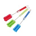 3Pcs 11.4Inch Sponge Clean Brush With Adjustable Plastic Handle For Coffee Glasses Pot Milk Cup Mugs Wine Bottle Baby Bottles Kitchen Clean Dish