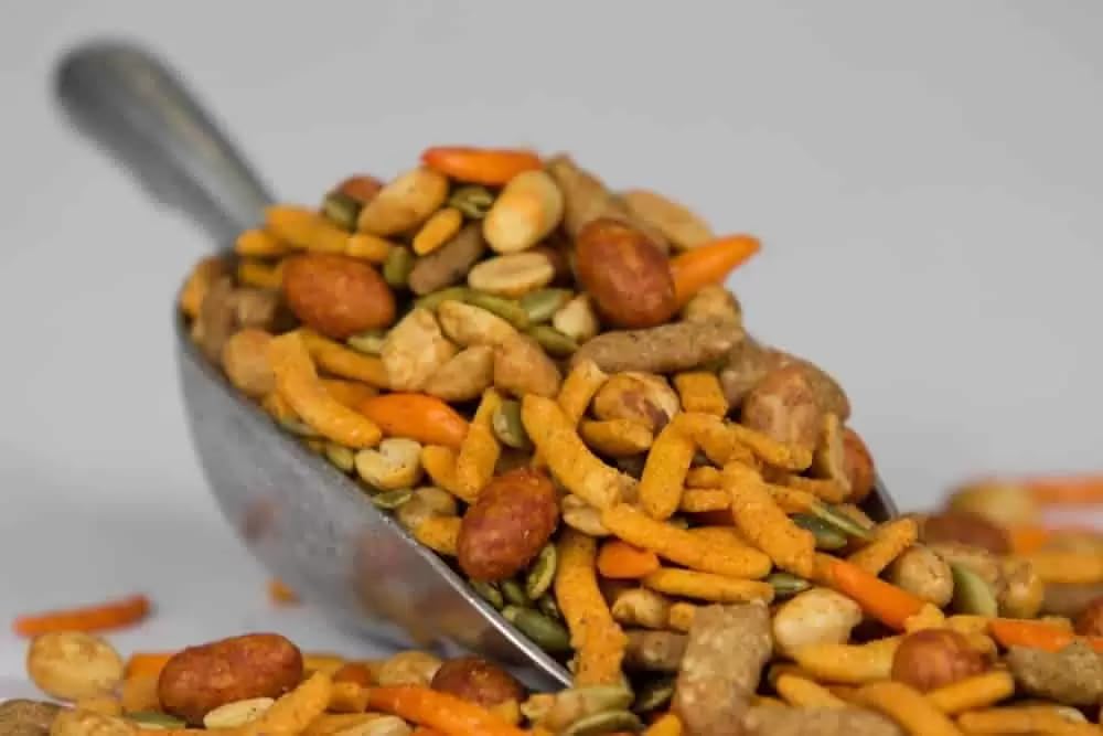 Nuts to You Fresh Snacks Hot Stuff Trail Mix | Spicy Nuts and Cajun Sticks Trail Mix | Hot & Spicy Sesame Sticks, Cheddar Sesame Sticks, Everything