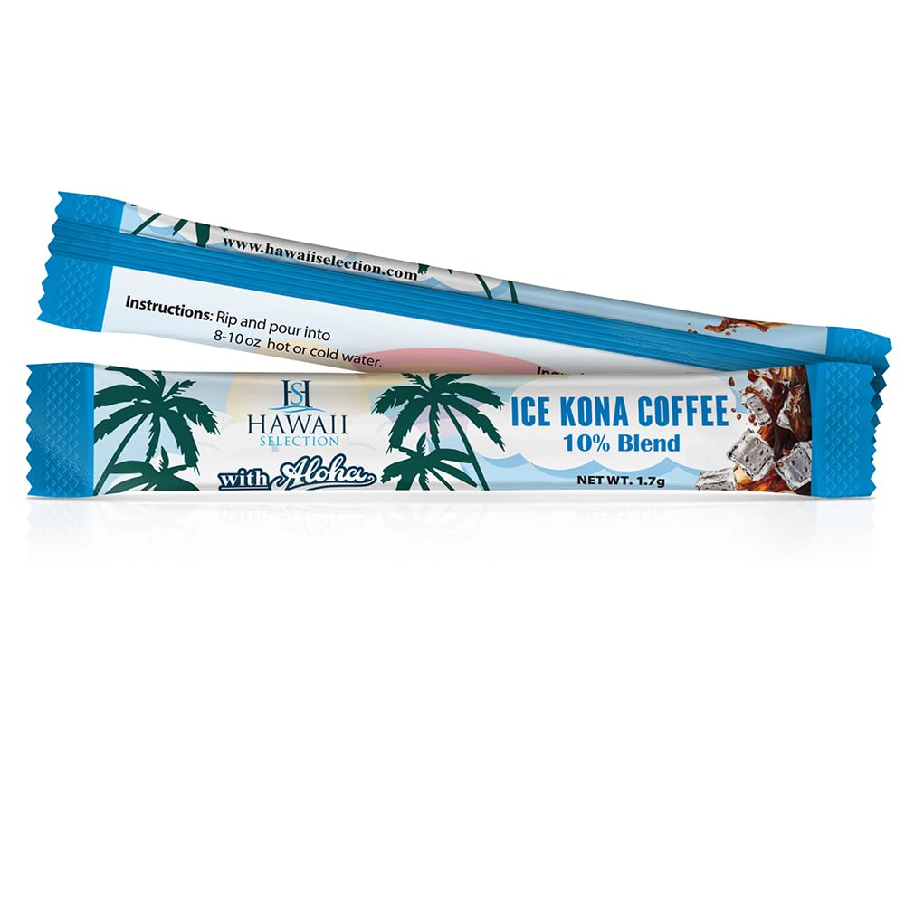 Hawaii Selection/Ice Coffee 10% Kona Blend/Spray Dried Instant Stick Type/ 10