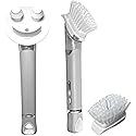 The Original Smiling Handle with Soap Dispensing by Smilyeez for The Smiling Sponge & Smilyeez Dishwand Combo (White/Grey)