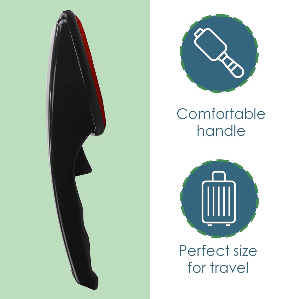 Lint Remover for Pet Hair by Home Basics: Swiveling Lint Brushes for Clothes and Furniture | Plastic Garment Brush (Red)