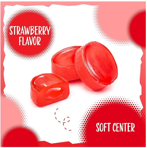 Mother Bears Candy Strawberry Filled Bon Bon, Soft Center Strawberry Flavor, 1 Pound Bag
