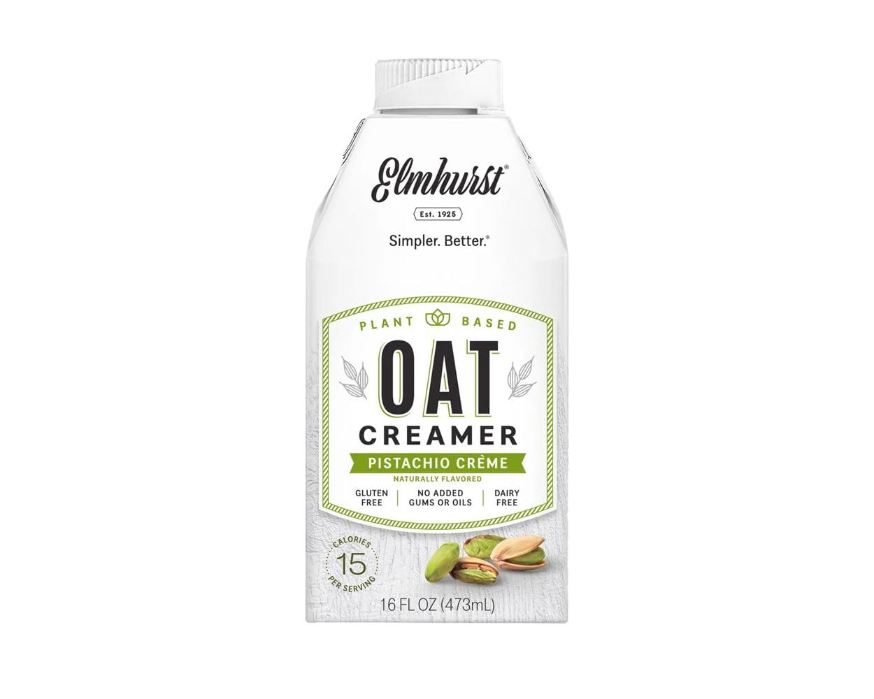 Elmhurst, Creamer Oat Pistachio, 16 Fl Oz