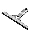 simplehuman Foldaway Shower Squeegee, Glass Squeegee for Bathroom Mirrors & Shower Doors, Weighted Handle for Streak-Free Clean, Suction Cup Hanger