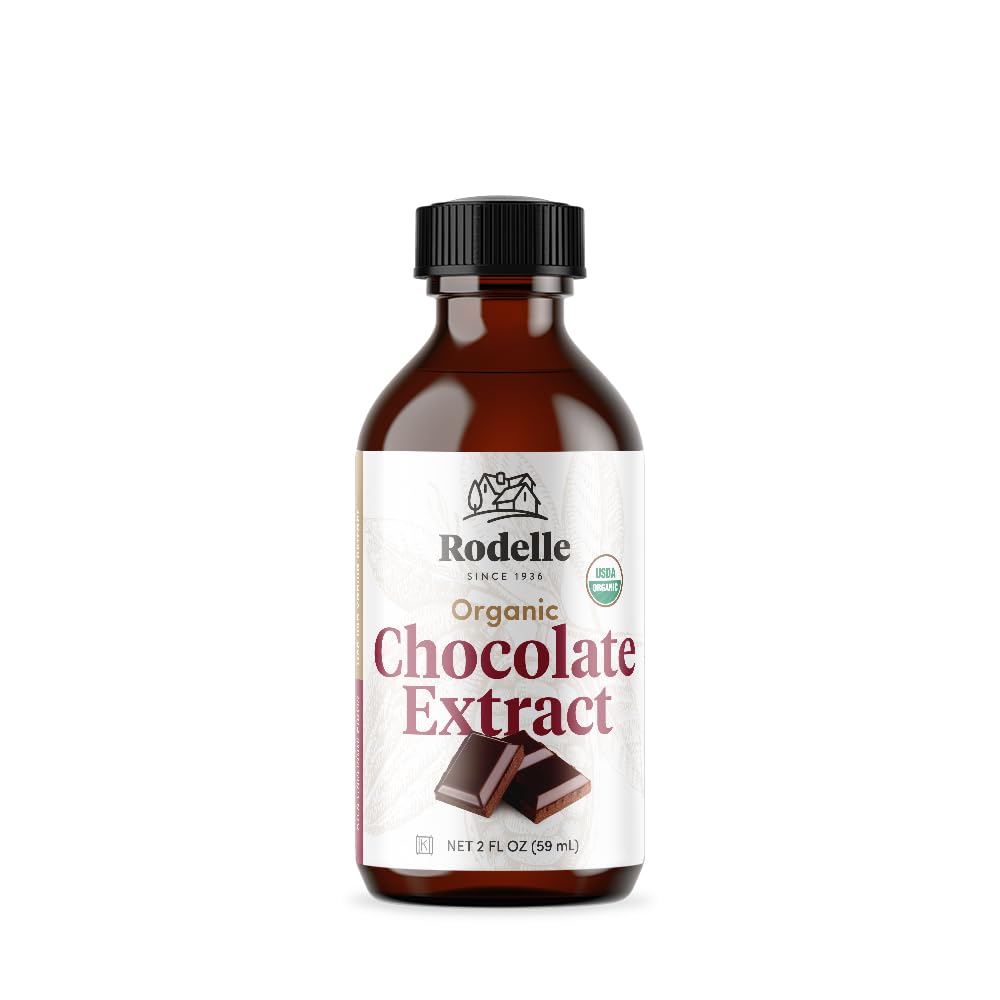 Rodelle Organics Pure Chocolate Extract Gluten Free Made in USA, 2 Ounce