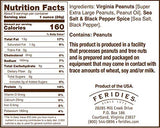 FERIDIES Salt and Pepper Peanuts, Super Extra Large Salted Virginia Peanuts, 9oz CAN