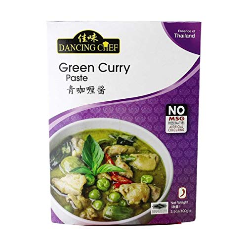 NT# Dancing Chef Paste - Green Curry 100g -Authentically prepared from a blend of chillies, fresh herbs and aromatic spices. Thai Green Curry is