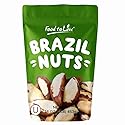 Food to Live - Raw Brazil Nuts, 1 Pound, Raw, Whole, No Shell, Unsalted, Kosher, Vegan, Keto and Paleo Friendly, Bulk, Good Source of Selenium, Low