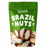 Food to Live - Raw Brazil Nuts, 1 Pound, Raw, Whole, No Shell, Unsalted, Kosher, Vegan, Keto and Paleo Friendly, Bulk, Good Source of Selenium, Low